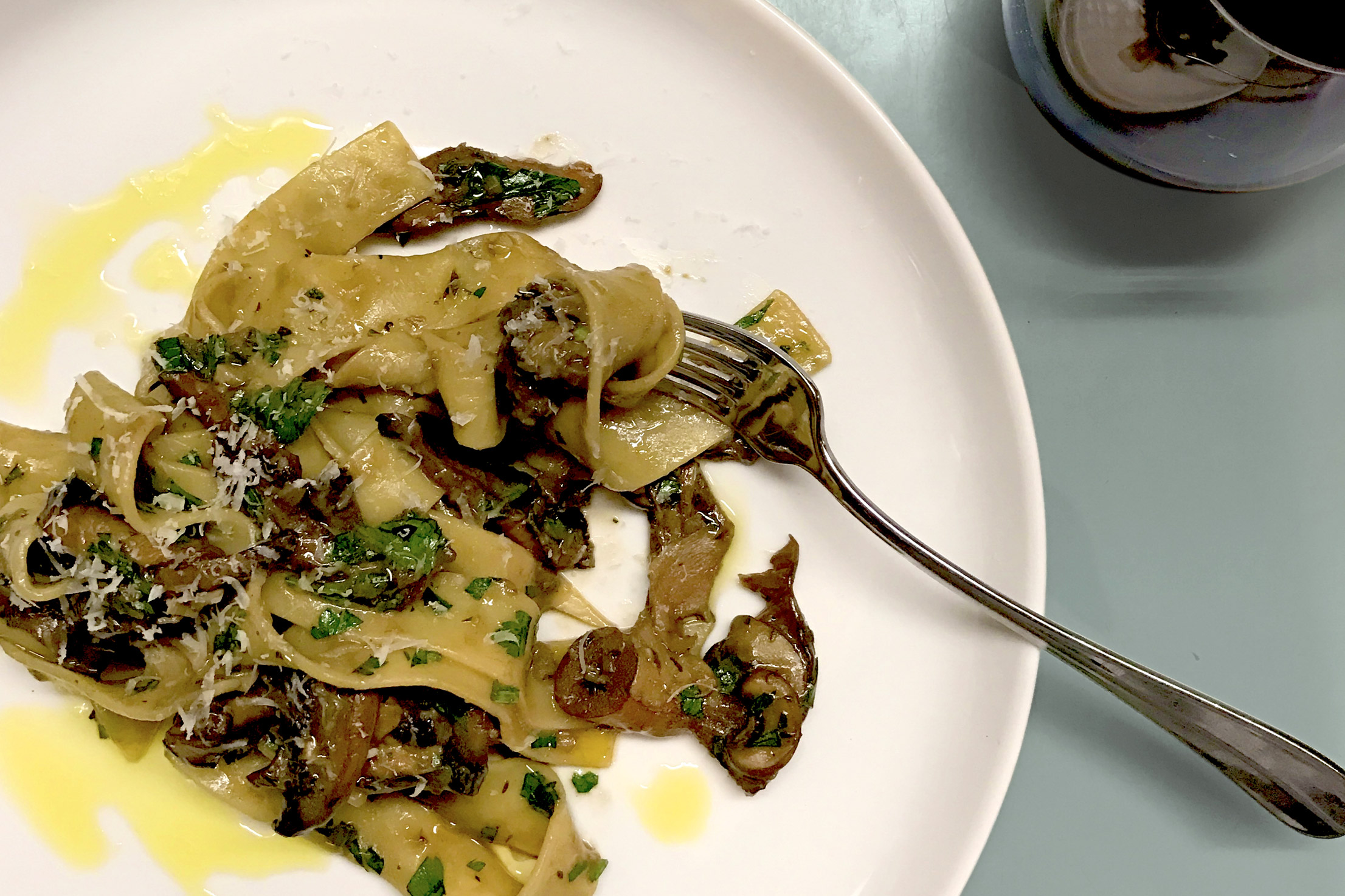 Pappardelle ai Funghi - The Drinks List